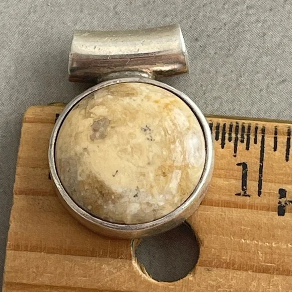 Solid Sterling Silver World 925 Jasper Slide Pendant - Picture 3 of 7